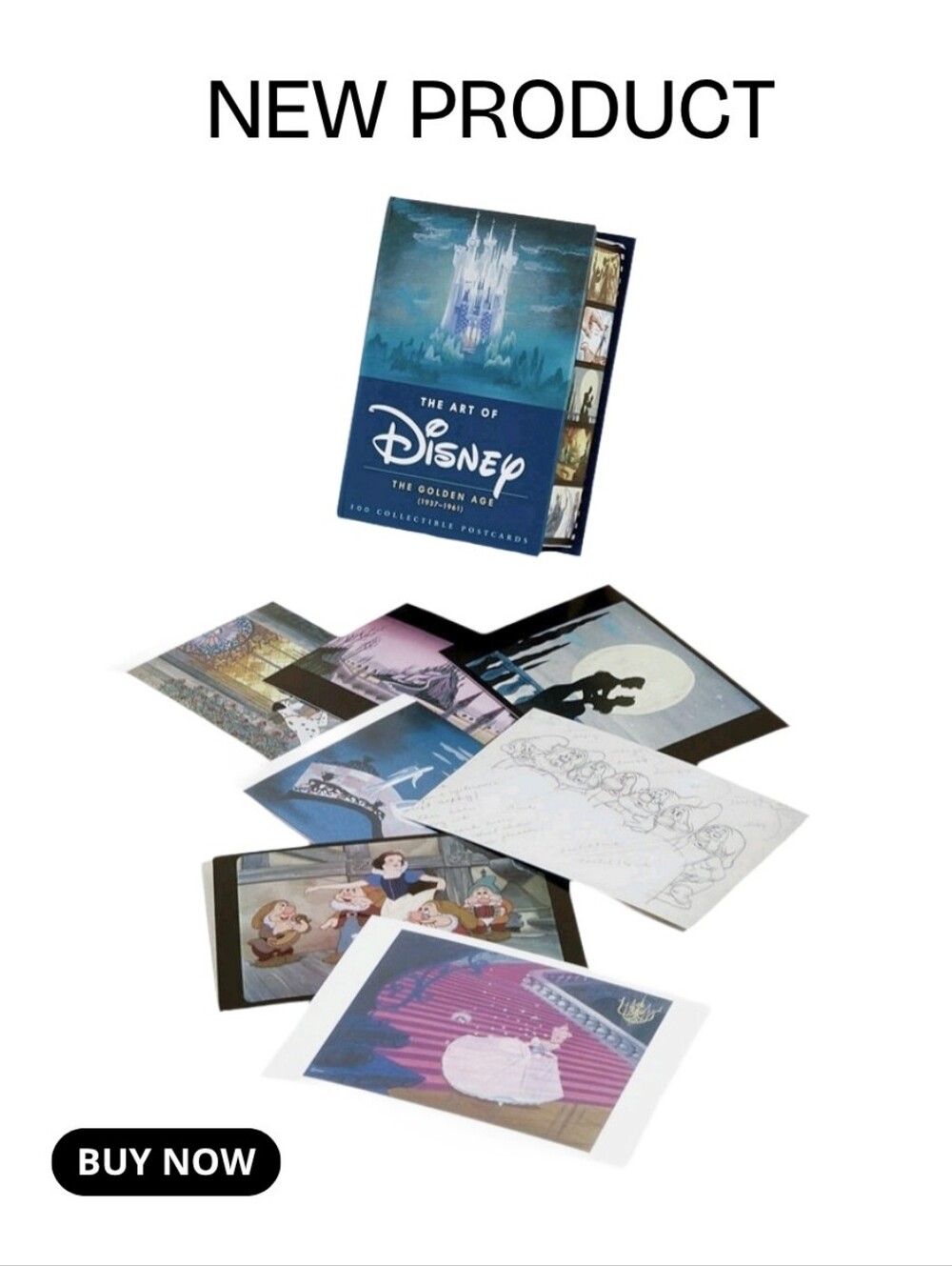 NEW Disney The Art of Disney Golden Age Postcard Collection